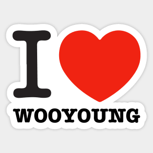 I love ateez wooyoung heart atiny | Morcaworks Sticker